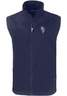 Cutter and Buck Kansas City Royals Big and Tall Navy Blue City Connect Charter Mens Vest