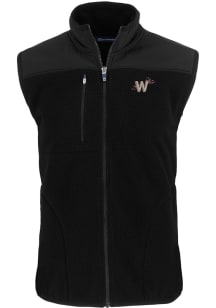 Cutter and Buck Washington Nationals Big and Tall Black City Connect Cascade Sherpa Mens Vest