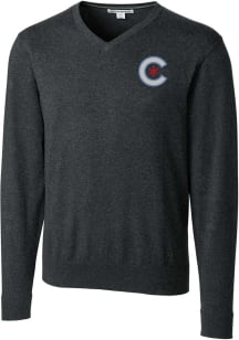 Cutter and Buck Chicago Cubs Mens Charcoal City Connect Lakemont Big and Tall T-Shirt