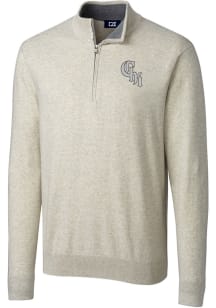 Cutter and Buck Chicago White Sox Mens Oatmeal City Connect Lakemont Big and Tall 1/4 Zip Pullov..