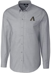 Cutter and Buck Arizona Diamondbacks Mens Charcoal City Connect Stretch Oxford Big and Tall Dres..
