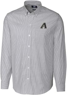 Cutter and Buck Arizona Diamondbacks Mens Charcoal City Connect Stretch Oxford Big and Tall Dres..