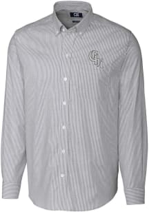 Cutter and Buck Chicago White Sox Mens Charcoal City Connect Stretch Oxford Stripe Big and Tall ..