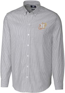 Cutter and Buck Houston Astros Mens Charcoal City Connect Stretch Oxford Big and Tall Dress Shir..