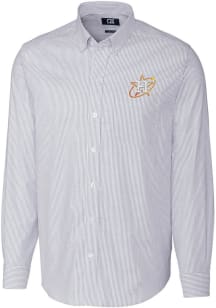 Cutter and Buck Houston Astros Mens Light Blue City Connect Stretch Oxford Stripe Big and Tall D..