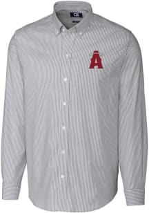 Cutter and Buck Los Angeles Angels Mens Charcoal City Connect Stretch Oxford Stripe Big and Tall..