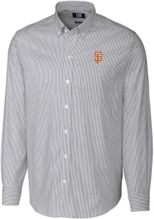 Cutter and Buck San Francisco Giants Mens Charcoal City Connect Stretch Oxford Stripe Big and Ta..