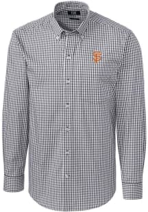 Cutter and Buck San Francisco Giants Mens Charcoal City Connect Easy Care Stretch Big and Tall D..