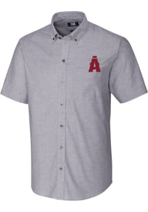 Cutter and Buck Los Angeles Angels Mens Charcoal City Connect Stretch Oxford Big and Tall T-Shir..