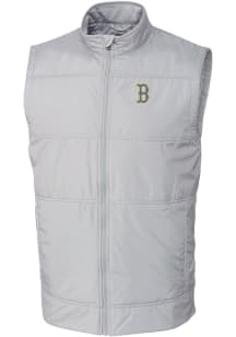 Cutter and Buck Boston Red Sox Mens Grey City Connect Stealth Sleeveless Jacket