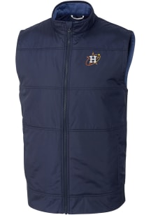 Cutter and Buck Houston Astros Mens Navy Blue City Connect Stealth Sleeveless Jacket