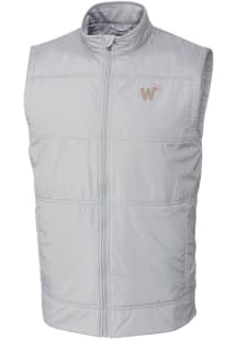 Cutter and Buck Washington Nationals Mens Grey City Connect Stealth Sleeveless Jacket