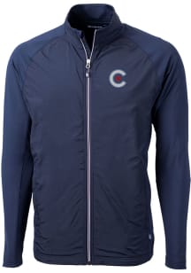 Cutter and Buck Chicago Cubs Mens Navy Blue City Connect Adapt Eco Light Weight Jacket