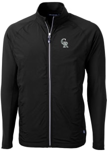 Cutter and Buck Colorado Rockies Mens Black City Connect Adapt Eco Light Weight Jacket