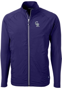 Cutter and Buck Colorado Rockies Mens Purple City Connect Adapt Eco Light Weight Jacket