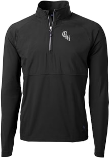 Cutter and Buck Chicago White Sox Mens Black City Connect Adapt Eco Hybrid Long Sleeve 1/4 Zip P..