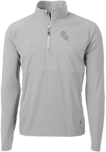 Cutter and Buck Chicago White Sox Mens Grey City Connect Adapt Eco Hybrid Long Sleeve 1/4 Zip Pu..