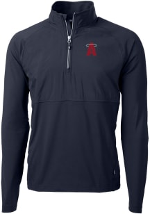 Cutter and Buck Los Angeles Angels Mens Navy Blue City Connect Adapt Eco Hybrid Long Sleeve 1/4 ..