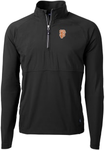 Cutter and Buck San Francisco Giants Mens Black City Connect Adapt Eco Hybrid Long Sleeve 1/4 Zi..