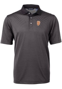 Cutter and Buck San Francisco Giants Mens Black City Connect Virtue Eco Pique Micro Stripe Short..