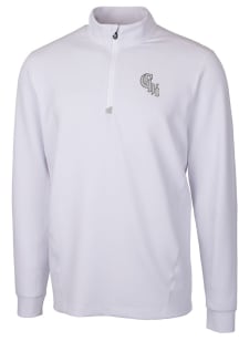 Cutter and Buck Chicago White Sox Mens White City Connect Traverse Long Sleeve 1/4 Zip Pullover