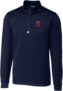 Cutter and Buck Los Angeles Angels Mens Navy Blue City Connect Traverse Long Sleeve 1/4 Zip Pull..