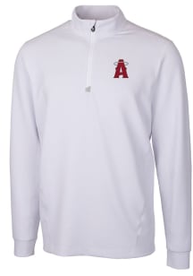 Cutter and Buck Los Angeles Angels Mens White City Connect Traverse Long Sleeve 1/4 Zip Pullover