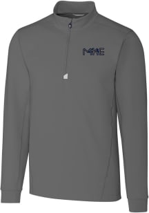 Cutter and Buck Milwaukee Brewers Mens Grey City Connect Traverse Long Sleeve 1/4 Zip Pullover