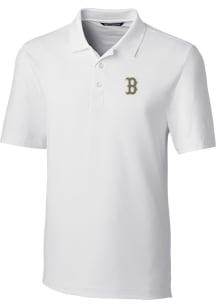 Cutter and Buck Boston Red Sox Mens White City Connect Forge Short Sleeve Polo