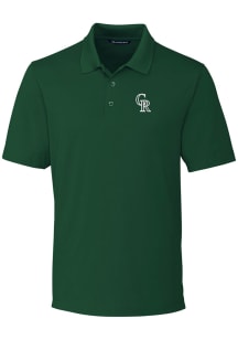 Cutter and Buck Colorado Rockies Mens Green City Connect Forge Short Sleeve Polo