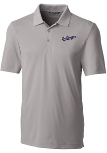 Cutter and Buck Los Angeles Dodgers Mens Grey City Connect Forge Short Sleeve Polo