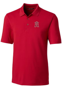 Cutter and Buck Los Angeles Angels Mens Red City Connect Forge Short Sleeve Polo