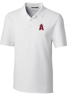 Cutter and Buck Los Angeles Angels Mens White City Connect Forge Short Sleeve Polo