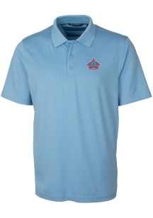Cutter and Buck Miami Marlins Mens Light Blue City Connect Forge Short Sleeve Polo
