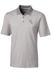 Cutter and Buck Chicago White Sox Mens Grey City Connect Forge Tonal Stripe Short Sleeve Polo