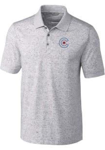 Cutter and Buck Chicago Cubs Mens Grey City Connect Advantage Short Sleeve Polo