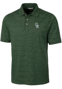Cutter and Buck Colorado Rockies Mens Green City Connect Advantage Short Sleeve Polo