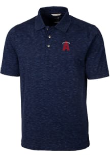 Cutter and Buck Los Angeles Angels Mens Navy Blue City Connect Advantage Space Dye Short Sleeve ..