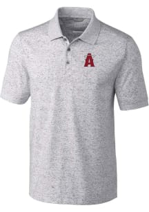 Cutter and Buck Los Angeles Angels Mens Grey City Connect Advantage Space Dye Short Sleeve Polo