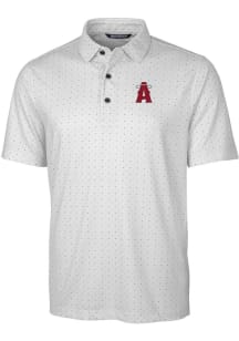 Cutter and Buck Los Angeles Angels Mens Charcoal City Connect Pike Short Sleeve Polo