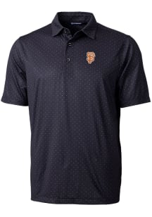 Cutter and Buck San Francisco Giants Mens Black City Connect Pike Double Dot Short Sleeve Polo