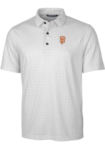 Cutter and Buck San Francisco Giants Mens Charcoal City Connect Pike Short Sleeve Polo