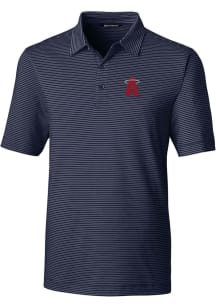 Cutter and Buck Los Angeles Angels Mens Navy Blue City Connect Forge Pencil Stripe Short Sleeve ..
