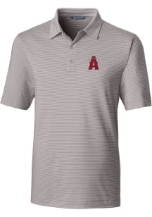 Cutter and Buck Los Angeles Angels Mens Grey City Connect Forge Pencil Stripe Short Sleeve Polo