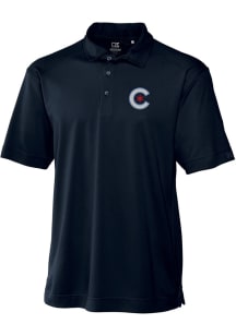 Cutter and Buck Chicago Cubs Mens Navy Blue City Connect Drytec Genre Short Sleeve Polo