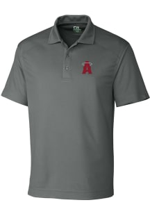 Cutter and Buck Los Angeles Angels Mens Grey City Connect Drytec Genre Short Sleeve Polo