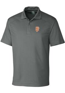 Cutter and Buck San Francisco Giants Mens Grey City Connect Drytec Genre Short Sleeve Polo