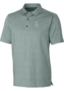 Cutter and Buck Colorado Rockies Mens Green City Connect Forge Short Sleeve Polo