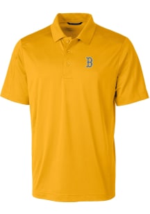 Cutter and Buck Boston Red Sox Mens Gold City Connect Prospect Short Sleeve Polo