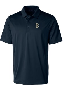Cutter and Buck Boston Red Sox Mens Navy Blue City Connect Prospect Short Sleeve Polo